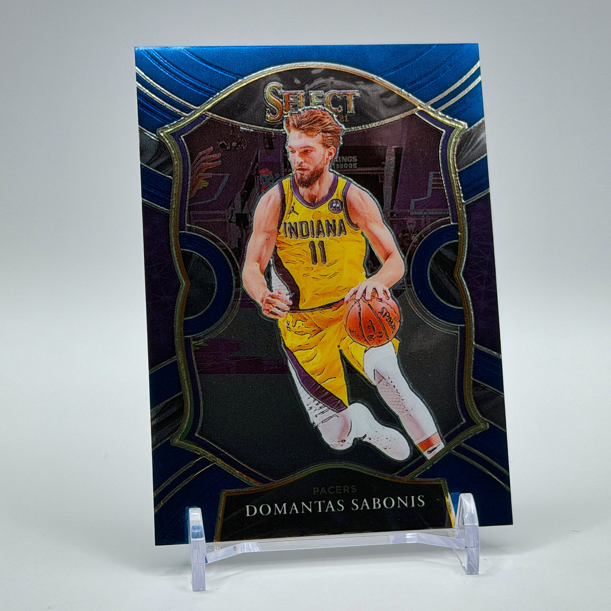 Domantas Sabonis – 2020-21 Panini Select Concourse Blue Retail Base #56 – Indiana Pacers - front