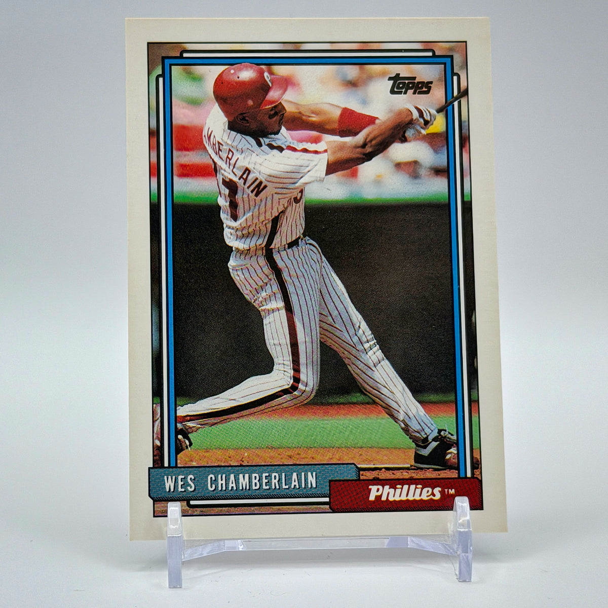 Wes Chamberlain – 1992 Topps Base #14 – Philadelphia Phillies - front