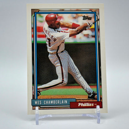 Wes Chamberlain – 1992 Topps Base #14 – Philadelphia Phillies - front