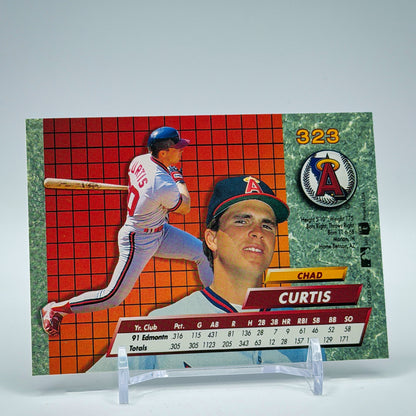Chad Curtis – 1992 Fleer Ultra Rookie Base #323 – California Angels - back