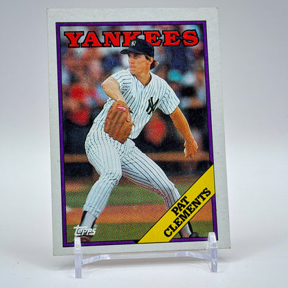 Pat Clements – 1988 Topps Base #484 – New York Yankees - front